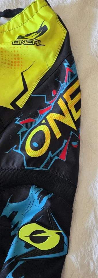 Pantalones de carreras Great Adult Youth talla 32 O'Neal Element Villain negro amarillo azul Foto 3 de 4