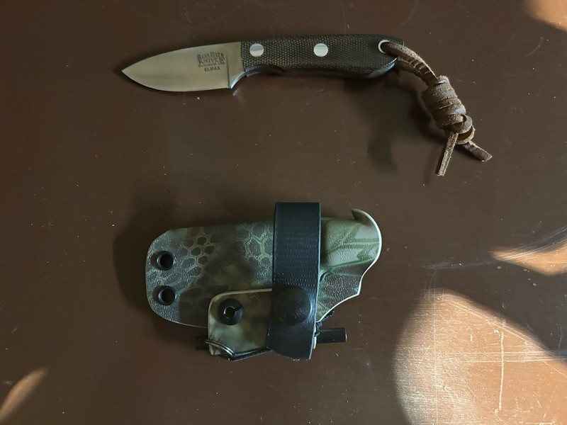 Bark River PSK Elmax W/ Custom Kydex Sheath And Fire Striker