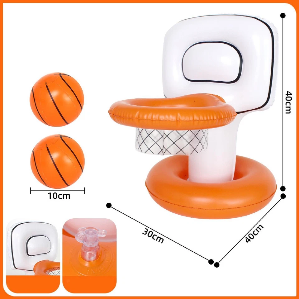 Panier de Basket-ball Gonflable pour Piscine, Jeu D'eau Flottant, Panier de - Photo 4/4