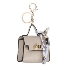 Mini Backpack Keychain, Cute Coin Purse Keychain, Beige
