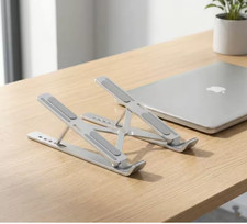 Adjustable Aluminum Laptop Stand: Foldable Ergonomic Cooling Holder MacBook Leno