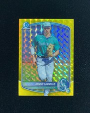 2025 Topps Bowman Draft Chrome Jonny Farmelo /75 Yellow Geometric #BDC-163 QI95