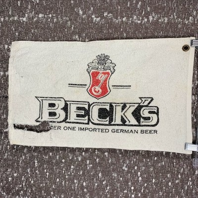 Vintage Beck's Imported German Beer Bar Towel Professional 