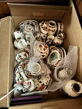 Mason's Ironstone Ceramic Mixed Job Lot: Vases, Jugs, Dishes, Clock, Bell