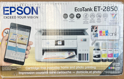 Epson EcoTank ET-2850 Color Inkjet All-In-One Printer - White