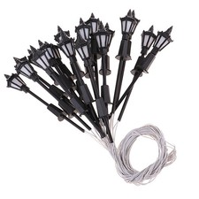 20 PCS N Gauge Street Lights Led Dollhouse Wall Lamp Model Antique Lamppost