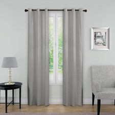 ECLIPSE Blackout Curtains for Bedroom - Nikki 40" 40W x 95L Pack of 1 , Grey