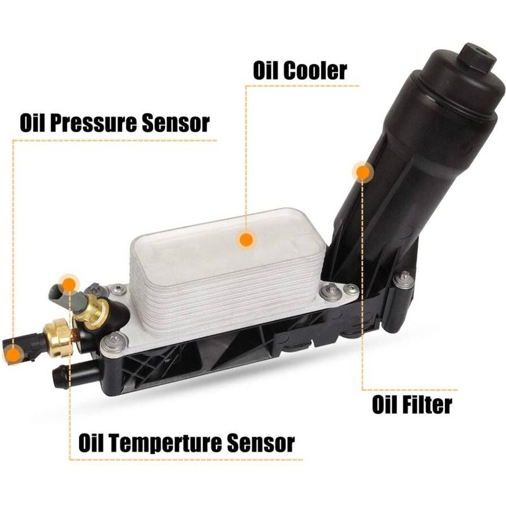 For 11-13 Jeep Dodge Chrysler 3.6L V6 Engine Oil Cooler Filter Housing 5184294AE