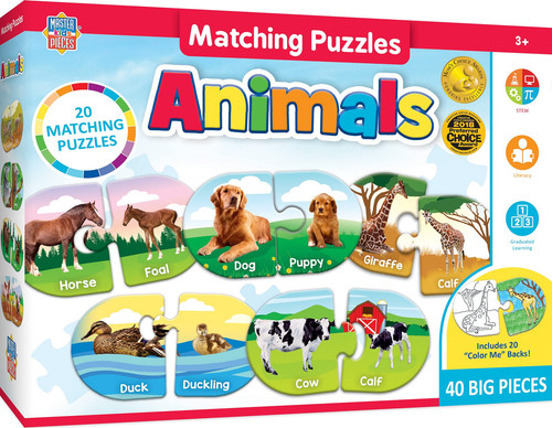 Games - Educational Animals Matching Puzzle Matching Game - Game for and Fami...