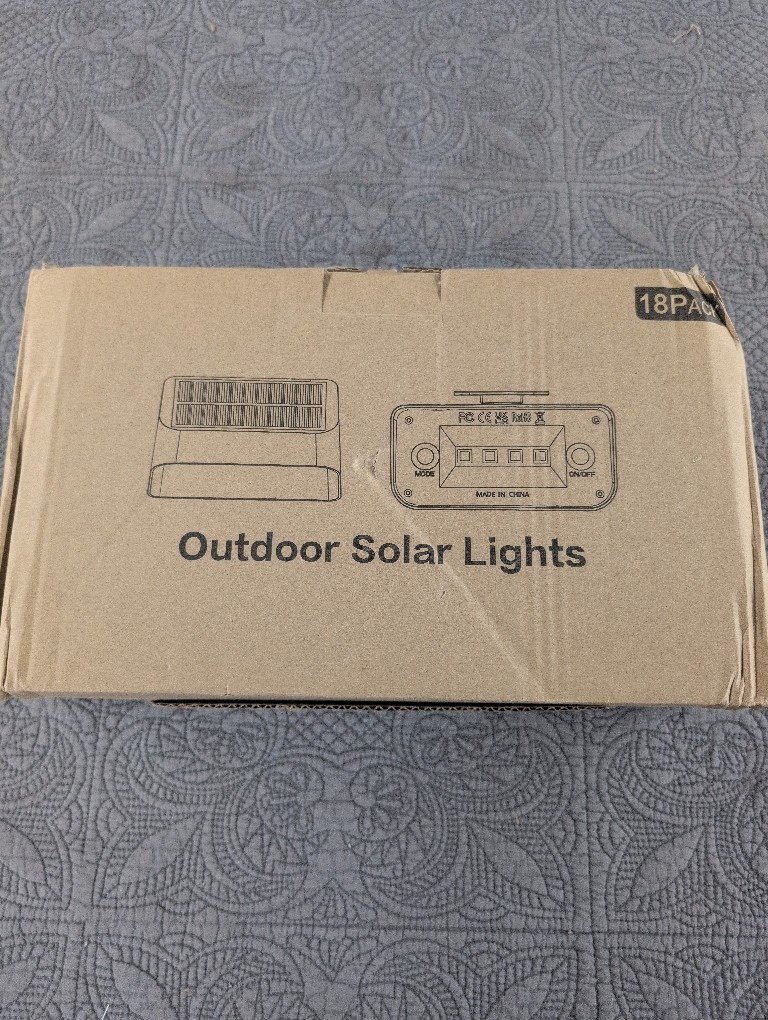 Brighter Solar Fence Lights 18 Pack, RGB 8 Colors, Dusk to Dawn Deck Light, Fenc