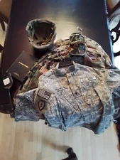 Vintage Chaplain Franklin Named Grouping 12 Shirts Helmet Bible Caps Tool Lot