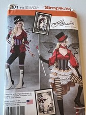 Simplicity 1301 UNCUT Amy Brown Steampunk Fantasy Costume Pattern Misses 14-22
