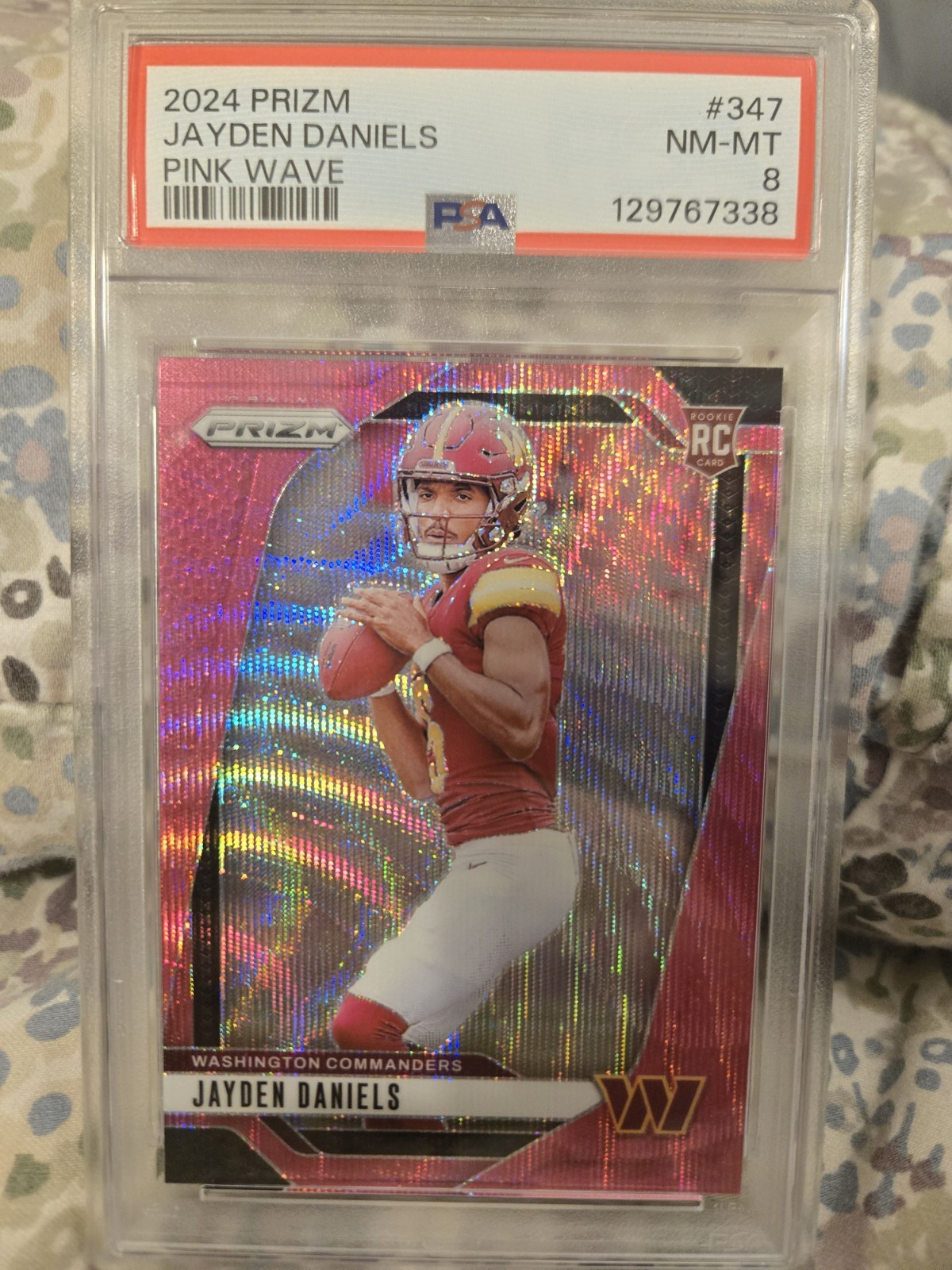 2024 Panini Prizm - Rookies Jayden Daniels #347 Pink Wave Prizm (RC)