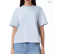 ALLSAINTS Lisa Boxy Crew Neck T-Shirt Lt Blue Sz 10 or M