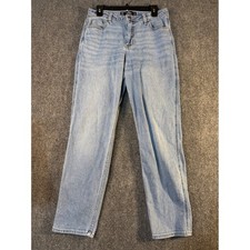 Hollister Ultra High-Rise Mom Jeans Light Wash Blue W31 L27 13R Vintage Stretch