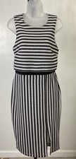 Bisou Bisou Black and White Patterned Midi Dress Women’s Size 8