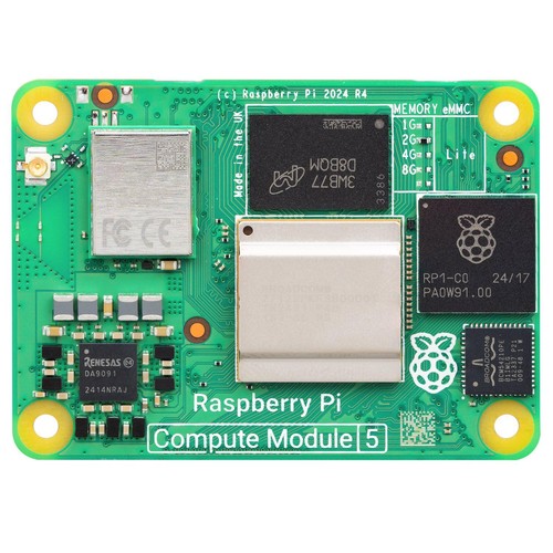 Raspberry Pi Compute Module 5 - RAM: 8GB - Flash: ohne (Lite) - WLAN / - Afbeelding 2 van 4