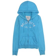 Womens UK Size M Hollister Blue Full Zip Hoodie