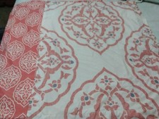 CHIC DUVET 3 PIECE SET, Duvet 86"X90", Zip Close, Standard Shams Peach White