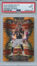 Jake Dolegala 2019 Select Orange Pulsar Rookie RC SSP Bengals 2/11 PSA 9