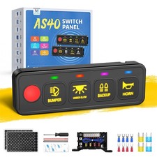 MICTUNING AS-40 4 Gang Switch Panel Toggle Mo...
