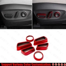 2019-2024  For Toyota RAV4 Bright Red Car Seat Adjust Handle Button Cover Trim