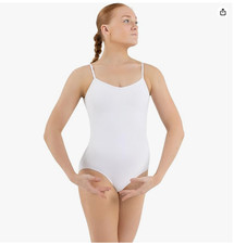 Capezio womens Classic V-neck Camisole Leotard Small White Pull On closure