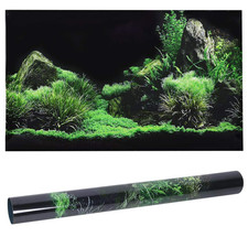 Gloglow Black Aquarium Background Static Cling Reusable Pvc Fish Tank Wallpaper
