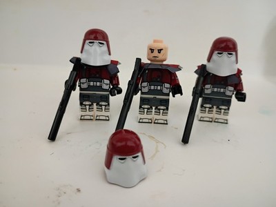 (3) CUSTOM Star Wars 21st Nova Corp Galactic Marine Brick Minifigure lot!