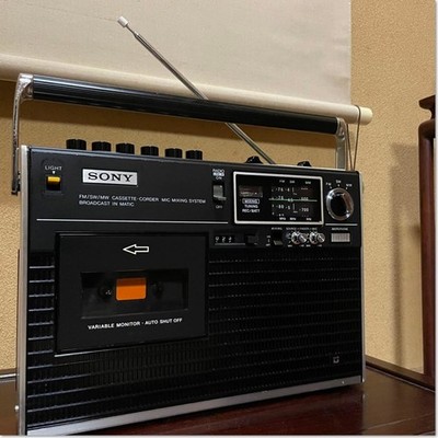 SONY CF-1780 Radio Cassette Recorder Boombox 1974 Vintage Tested