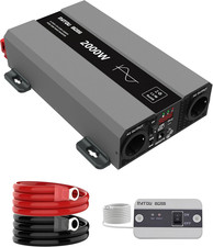 Inverter 12V 220V/230V Onda Pura 2000W, Inverter Onda Pura 2000W, Convertitore 1