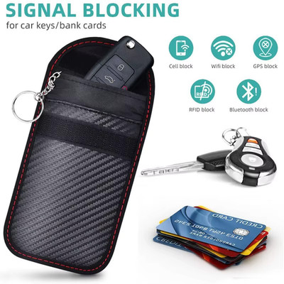 1 Stück Autoschlüssel Signal Blocker Case Faraday Käfig Etui Keyless RFID Blocking Bag