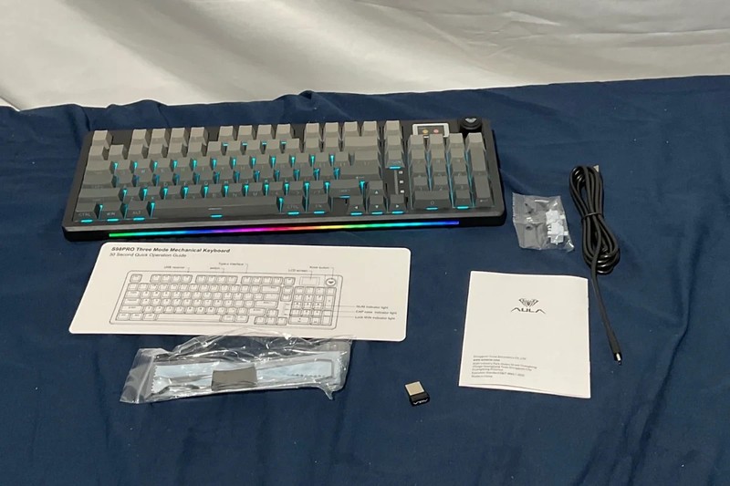AULA S98 Pro Wireless Mechanical Keyboard with Screen & Knob,2.4GHz/USB-C
