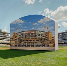 Cuidador de estante de estadio de los Padres de San Diego - Réplica de estadio Petco Park hecha a mano