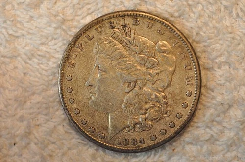 1884-S. XF  MORGAN DOLLAR.