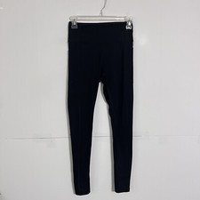 Victorias Secret Womens Yoga Pants Size 4 Jet Black Cotton Blend Leggings