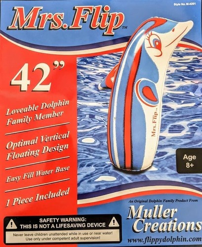 Mr. and Mrs. Flippy Inflatable Dolphin Pool Toys, 48 Inches and 42 Inches Tall, - 第 3/6 張圖片