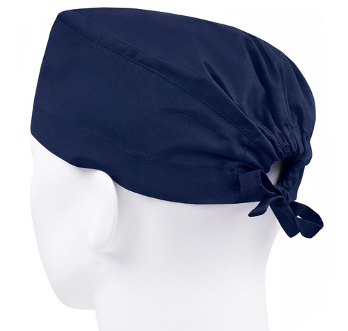 Surgical cap men, scrub caps, scrub hats, surgery hat, solid navy blue - Picture 2 of 3