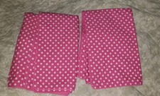 Pottery Barn Kids Pink Dotty Polka Dot 2 Standard Pillow Shams Organic Cotton