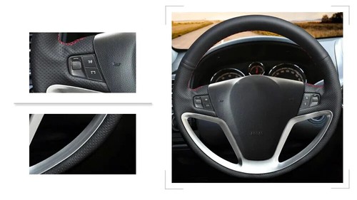 Cubierta de volante de cuero sintético para Opel Antara 2006-2018 Saturn Vue 2008-2010 - Imagen 8 de 8