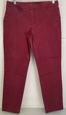 Tommy Hilfiger Hampton Women's Stretch Slim Chino Pants Crimson Red Size 12