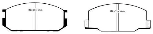 EBC YellowStuff Front Brake Pads for Lotus Excel 2.2 82-94 DP4456R - Imagen 2 de 2