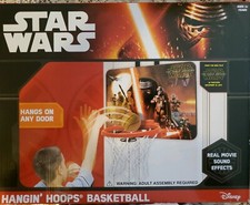 Star Wars Hangin Hoops Over The Door Indoor Basketball Game w/ Movie Sounds New