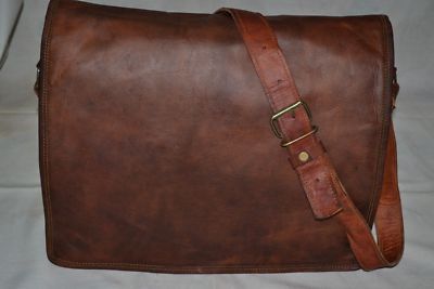 Herren USA Echtleder Messenger Schultertasche Laptop-Tasche Aktentasche Attache