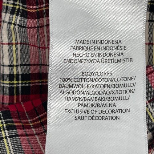 Ralph Lauren Plaid Shirt Button Down Long Sleeve Cotton Red Size 6 - Picture 5 of 6