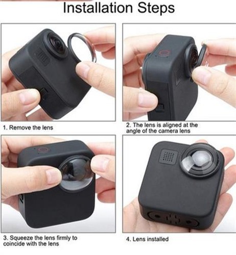 2x Copertura Protettiva Alta Qualità Filtro UV Lente Tappo Protettivo per GoPro Max NUOVO - Foto 5 di 5