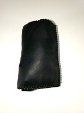 Black Faux Leather Carrying Case Lined Bag/Pouch 4.5 x 3.75 x 1 inches Useful
