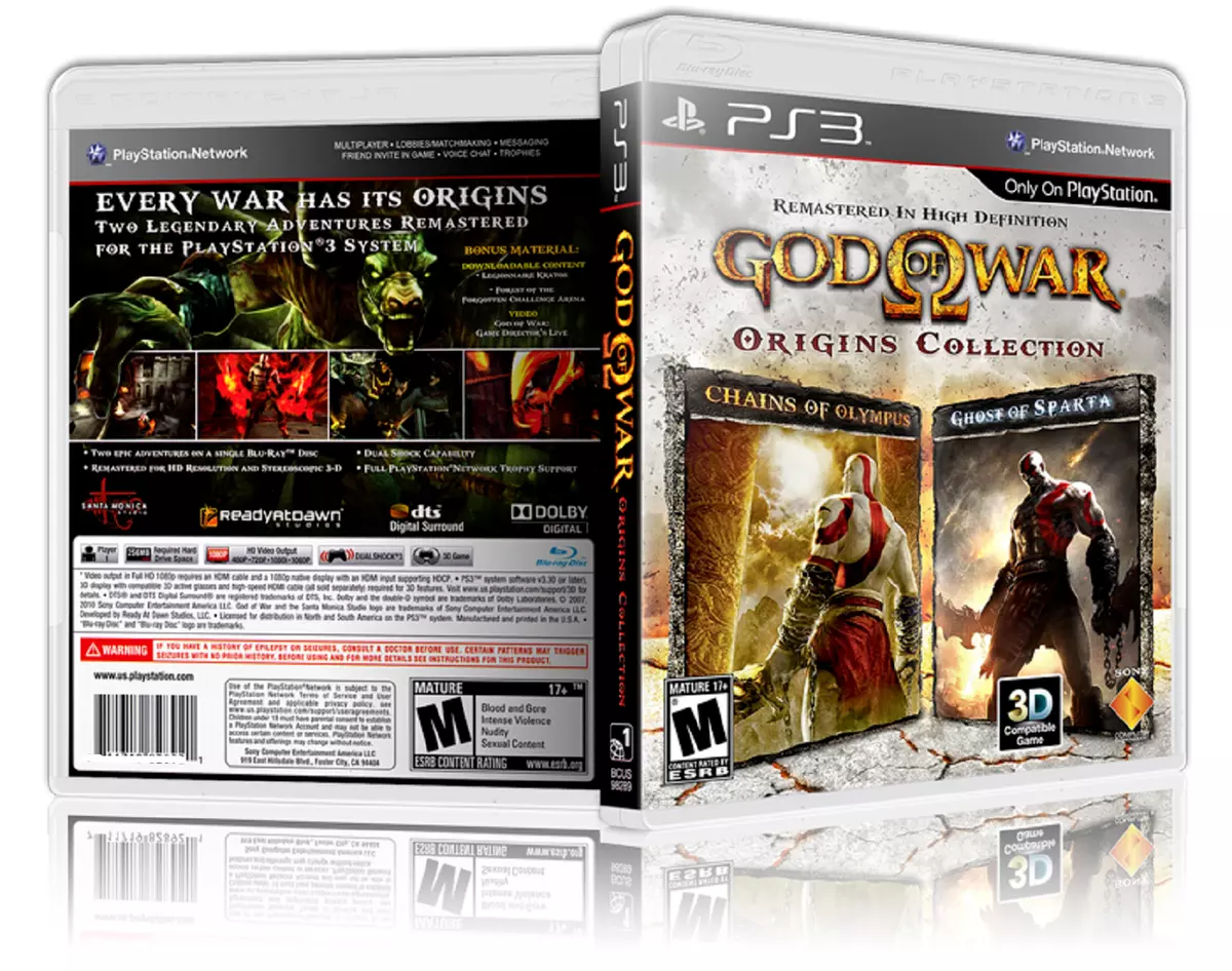 God of War Origins Collection, Sony, PlayStation 3, 711719828921 