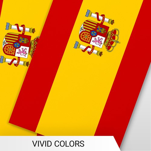 Spanien Spanisch gedruckt Wimpel Banner, Flagge 8,2 x 5,5 Zoll, volle Schnur 33 Fuß - Bild 6 von 7