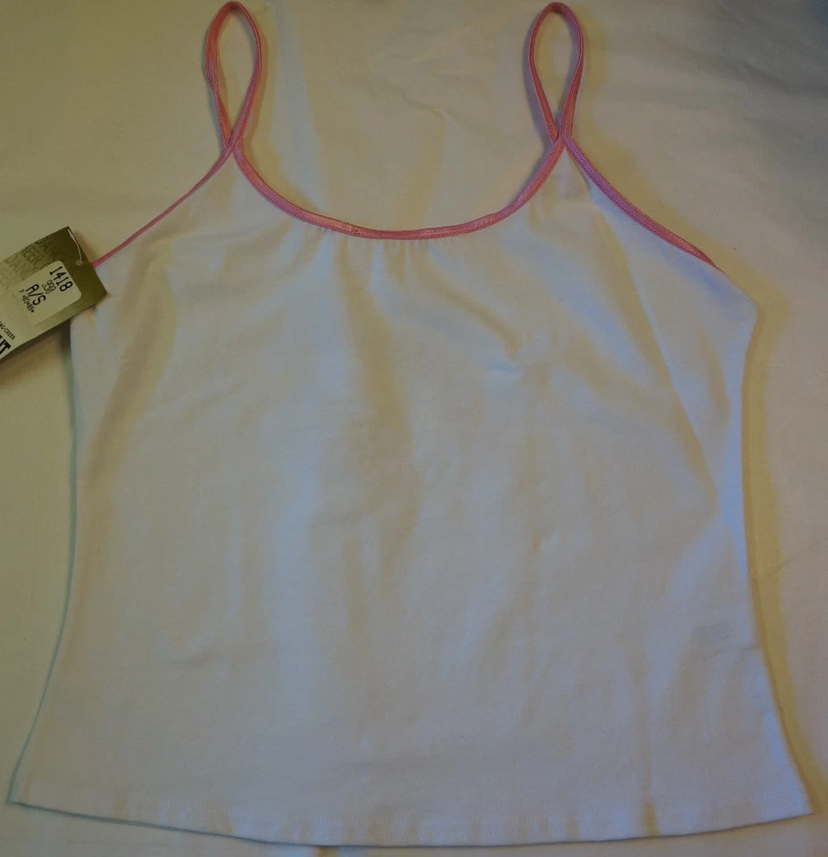 Camisa Espagueti GK Elite Sportswear Adulto Pequeña S Blanca Rosa "Estrella de Gimnasia"   Foto 3 de 3